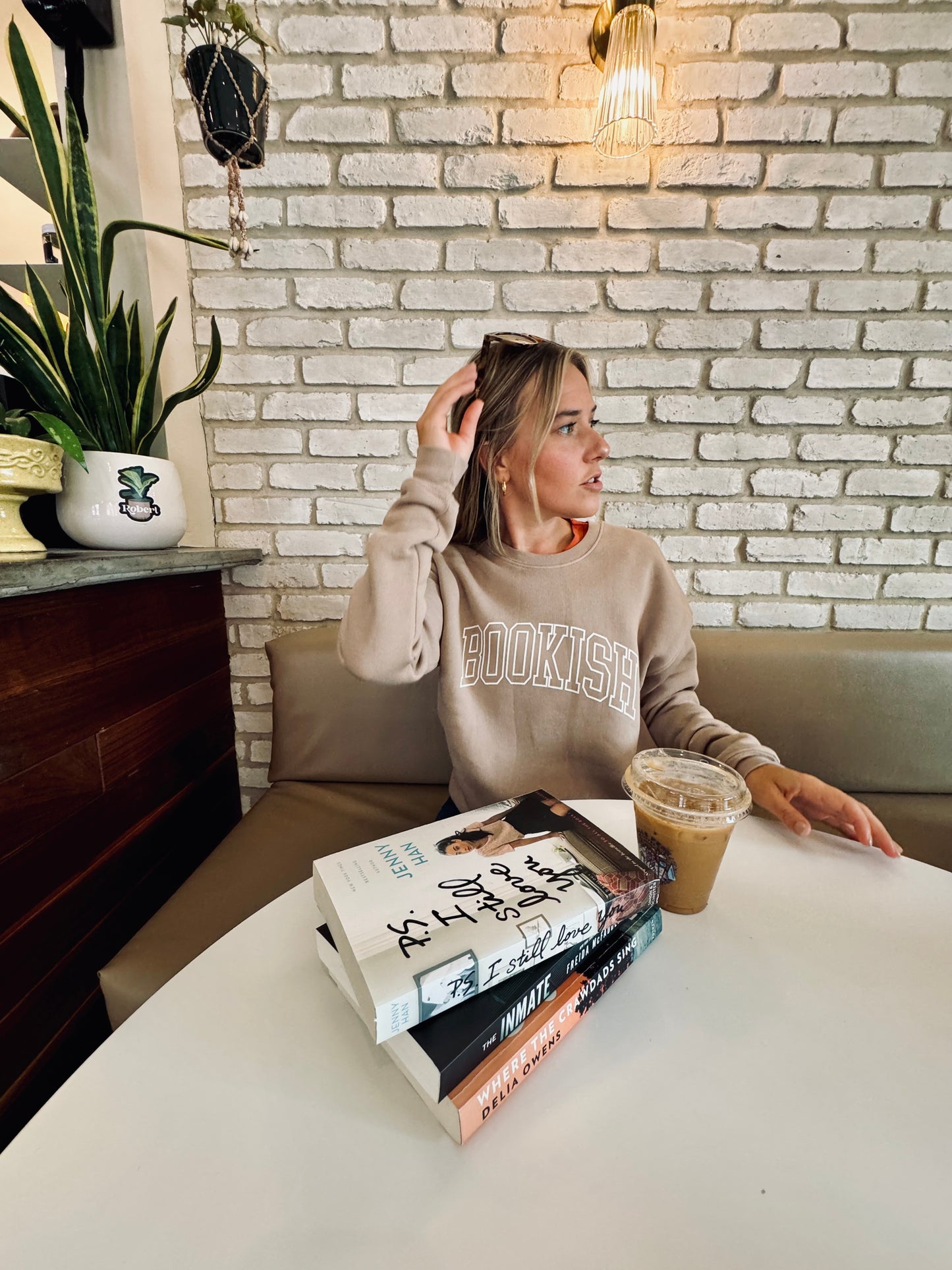 Bookish Graphic Fleece Sweatshirt - Sage