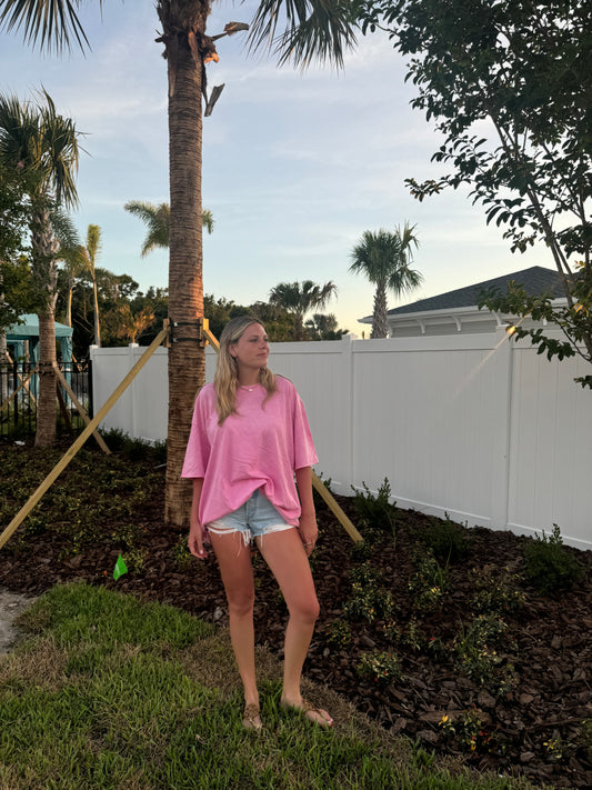 Charlie Acid Washed Oversized Tee