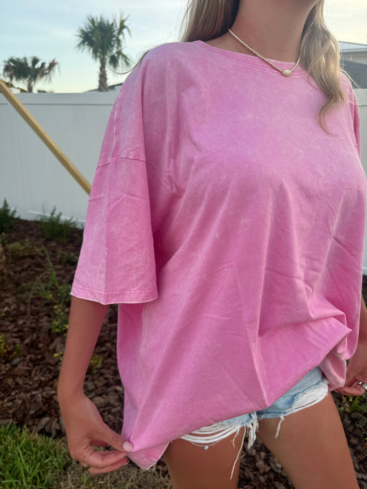 Charlie Acid Washed Oversized Tee