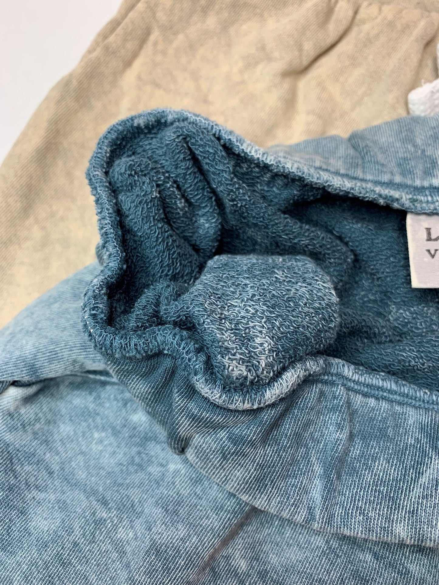 Mabel Mineral Washed Terry Shorts - Denim