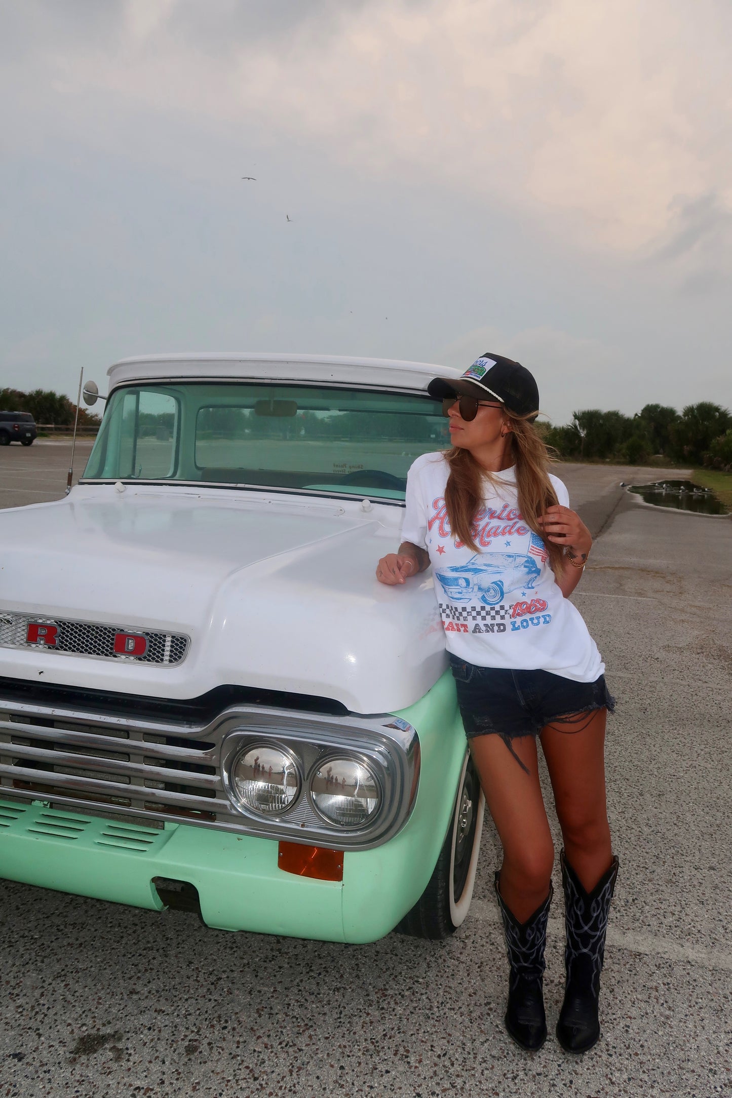 American Made Classic Car Graphic Tee