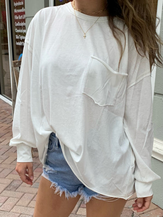 Easy Breeze Mineral Wash Oversized Long Sleeve