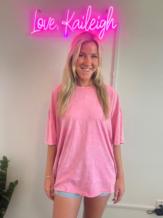 Charlie Acid Washed Oversized Tee